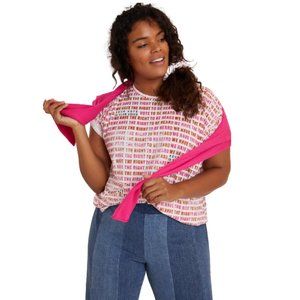 NWT Anthropologie Maeve Right To Be Heard Graphic Tee Size XS